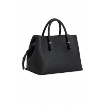 TOMMY HILFIGER TH EMBLEM SATCHEL ΤΣΑΝΤΑ ΓΥΝΑΙΚΕΙΑ BLACK