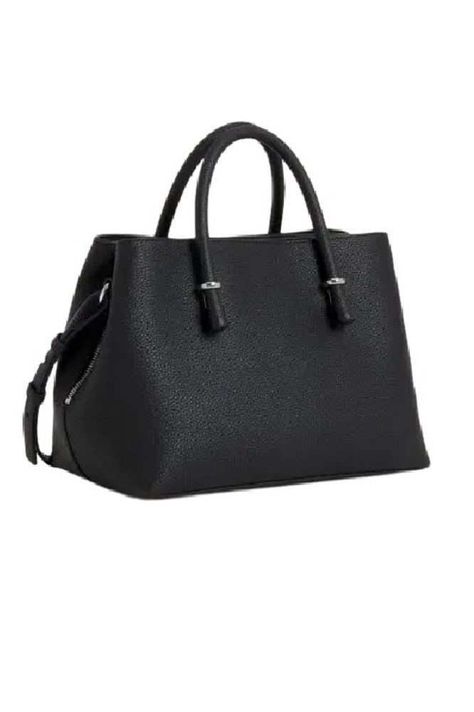 TOMMY HILFIGER TH EMBLEM SATCHEL ΤΣΑΝΤΑ ΓΥΝΑΙΚΕΙΑ BLACK