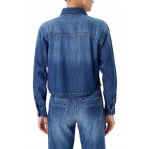 GUESS JEANS CROPPED LS DENIM SHIRT ΠΟΥΚΑΜΙΣΟ ΓΥΝΑΙΚΕΙΟ BLUΕ DENIM