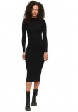 SUPERDRY D2 STUD BACKLESS BODYCON MIDI DRESS ΦΟΡΕΜΑ ΓΥΝΑΙΚΕΙΟ BLACK