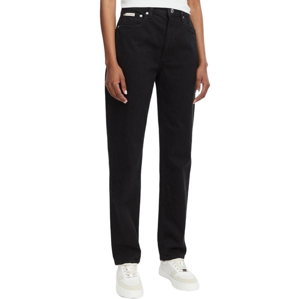 CALVIN KLEIN JEANS NEW MOM JEAN SOFT BLACK ΤΖΙΝ ΠΑΝΤΕΛΟΝΙ ΓΥΝΑΙΚΕΙΟ DENIM BLACK