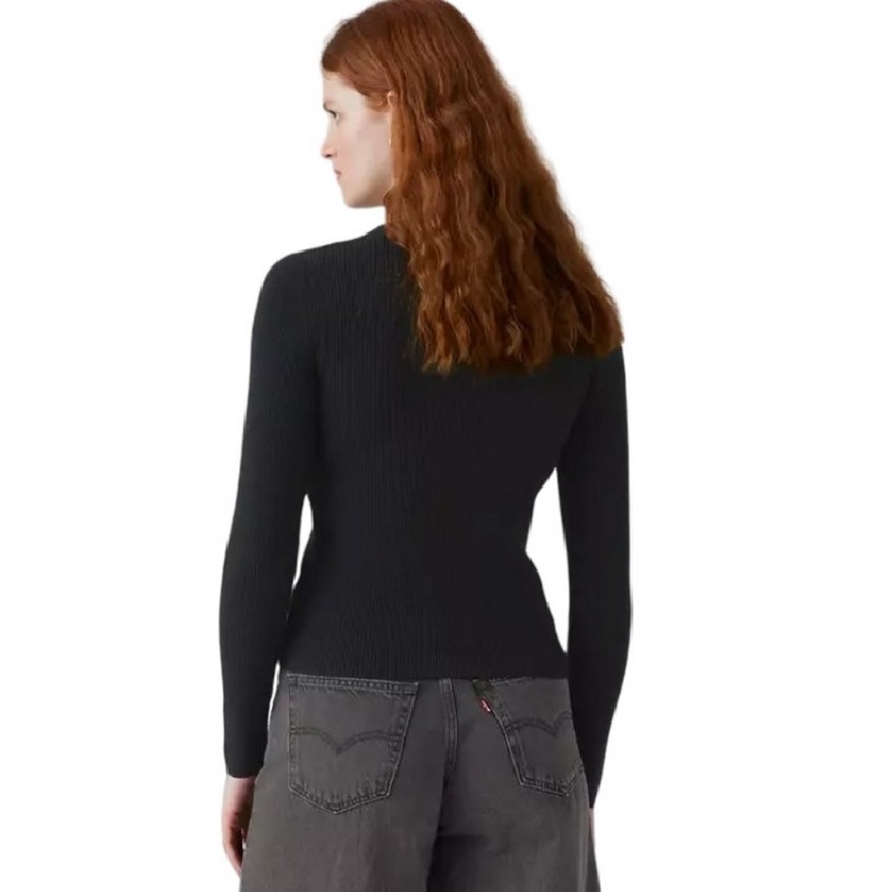 LEVIS® RIB CREW SWEATER ΠΛΕΚΤΗ ΜΠΛΟΥΖΑ ΓΥΝΑΙΚΕΙΑ BLACK