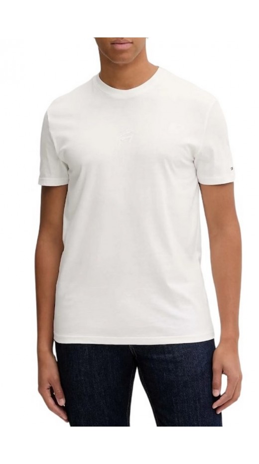 TOMMY JEANS REG TONAL SIGNATURE T-SHIRT ΜΠΛΟΥΖΑ ΑΝΤΡΙΚΗ ECRU