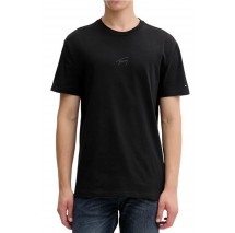 TOMMY JEANS REG TONAL SIGNATURE T-SHIRT ΜΠΛΟΥΖΑ ΑΝΤΡΙΚΗ BLACK