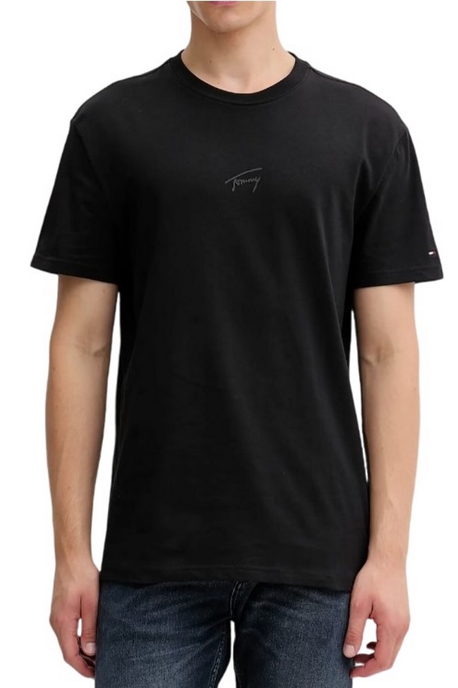 TOMMY JEANS REG TONAL SIGNATURE T-SHIRT ΜΠΛΟΥΖΑ ΑΝΤΡΙΚΗ BLACK