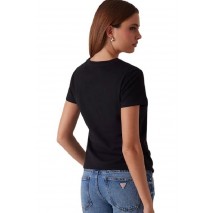 GUESS SS SCRIPT LACE LOGO EASY TEE T-SHIRT ΜΠΛΟΥΖΑ ΓΥΝΑΙΚΕΙΑ BLACK
