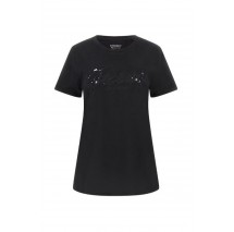 GUESS SS SCRIPT LACE LOGO EASY TEE T-SHIRT ΜΠΛΟΥΖΑ ΓΥΝΑΙΚΕΙΑ BLACK