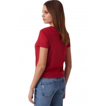 GUESS SS SCRIPT LACE LOGO EASY TEE T-SHIRT ΜΠΛΟΥΖΑ ΓΥΝΑΙΚΕΙΑ RED