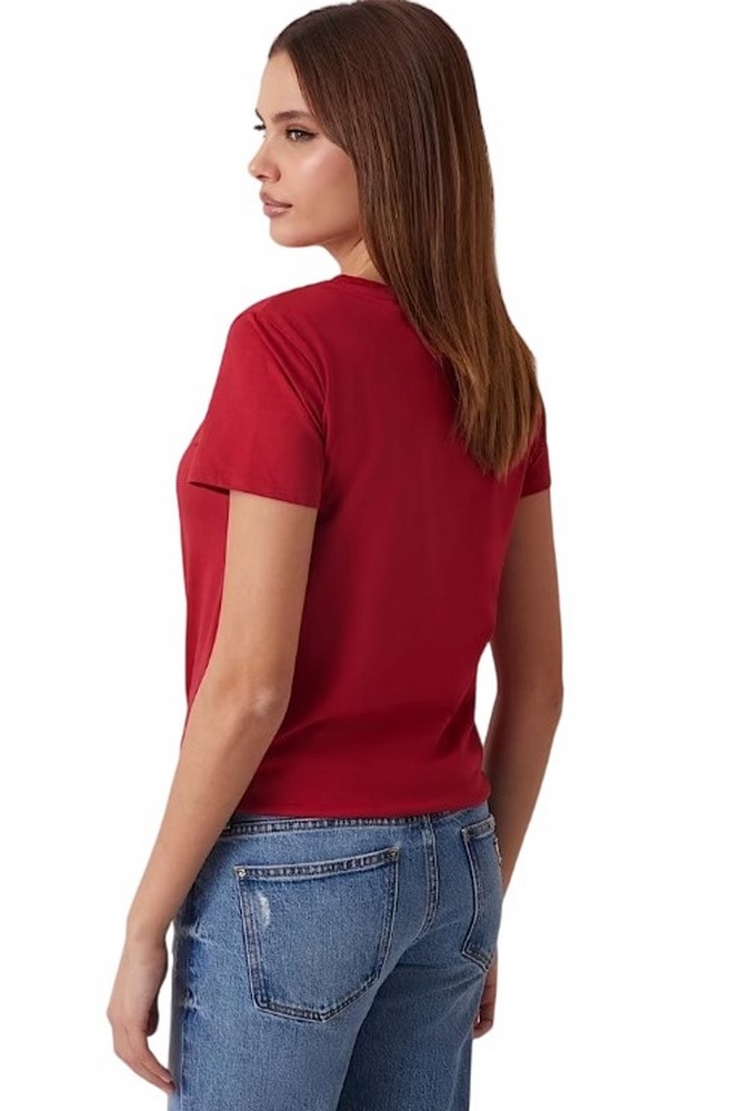 GUESS SS SCRIPT LACE LOGO EASY TEE T-SHIRT ΜΠΛΟΥΖΑ ΓΥΝΑΙΚΕΙΑ RED