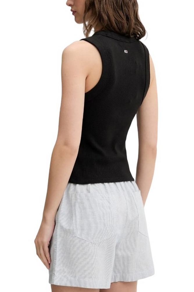 TOMMY JEANS SLIM SH TJ BUBBLE TANK ΤΟΠ ΓΥΝΑΙΚΕΙΟ BLACK