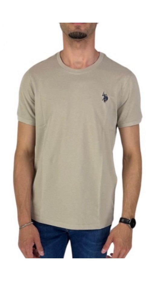 U.S POLO ASSN BREN 000272 CHL4 T-SHIRT ΜΠΛΟΥΖΑ ΑΝΔΡΙΚΗ BEIGE