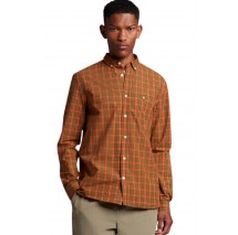 ΠΟΥΚΑΜΙΣΟ MAINRANGE CHECKED POPLIN SHIRT ΑΝΔΡΙΚΟ LYLE AND SCOTT ORANGE