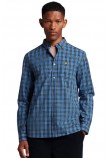 ΠΟΥΚΑΜΙΣΟ MAINRANGE CHECKED POPLIN SHIRT ΑΝΔΡΙΚΟ LYLE AND SCOTT BLUE