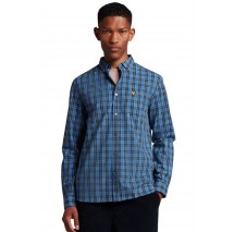 ΠΟΥΚΑΜΙΣΟ MAINRANGE CHECKED POPLIN SHIRT ΑΝΔΡΙΚΟ LYLE AND SCOTT BLUE