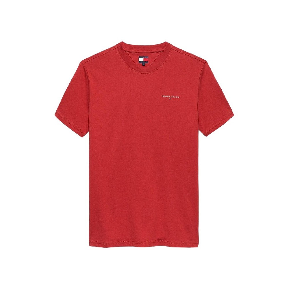 TOMMY JEANS SLIM LINEAR CHEST TEE T-SHIRT ΜΠΛΟΥΖΑ ΑΝΔΡΙΚΗ RED