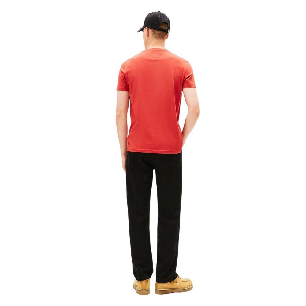 TOMMY JEANS SLIM LINEAR CHEST TEE T-SHIRT ΜΠΛΟΥΖΑ ΑΝΔΡΙΚΗ RED