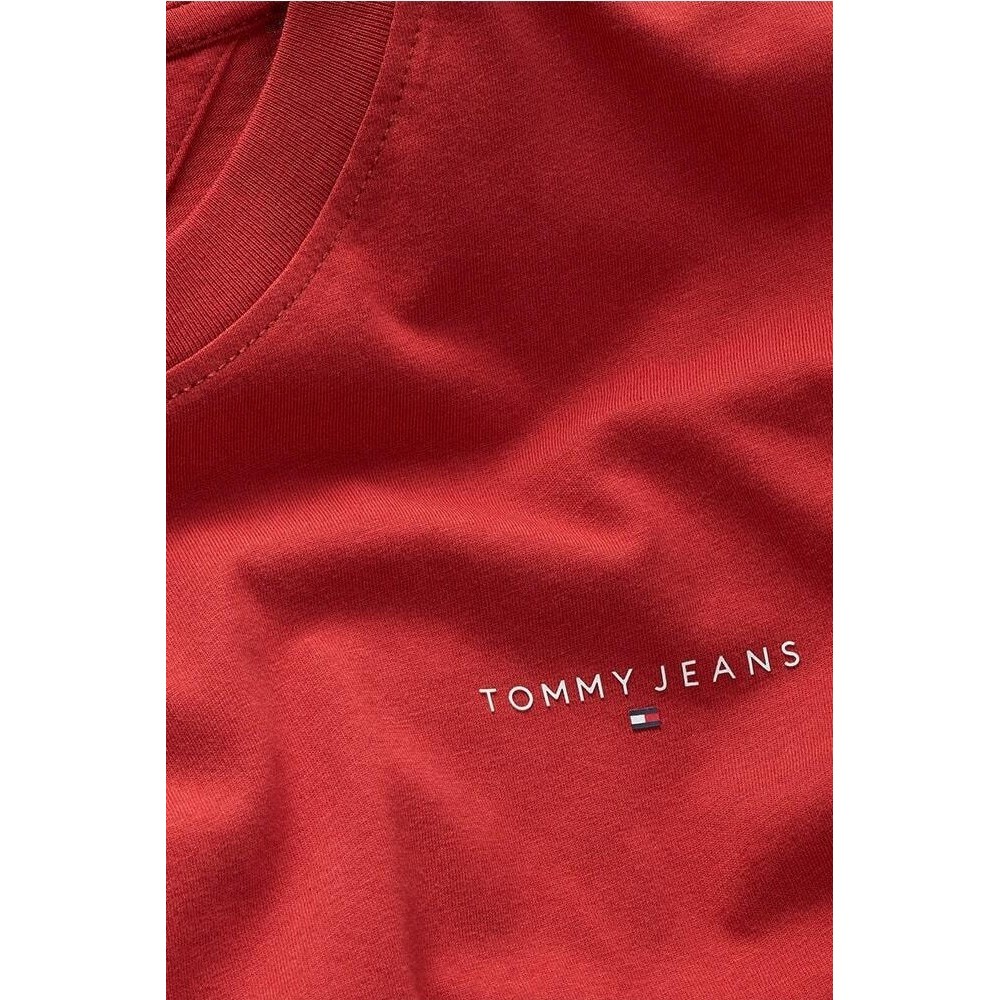 TOMMY JEANS SLIM LINEAR CHEST TEE T-SHIRT ΜΠΛΟΥΖΑ ΑΝΔΡΙΚΗ RED