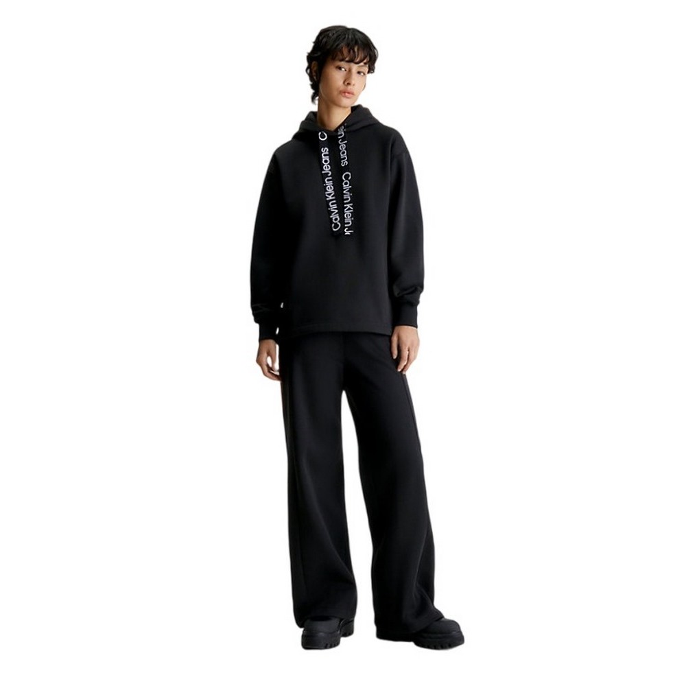 CALVIN KLEIN JEANS LOGO DRAWCORD HOODIE ΦΟΥΤΕΡ ΓΥΝΑΙΚΕΙΟ BLACK CALVIN KLEIN JEANS LOGO DRAWCORD HOODIE ΦΟΥΤΕΡ ΓΥΝΑΙΚΕΙΟ BLACK