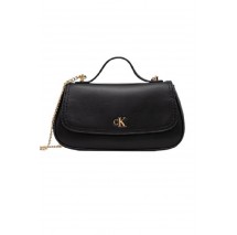 CALVIN KLEIN TOP HANDLE WITH CHAIN BAG ΤΣΑΝΤΑ ΓΥΝΑΙΚΕΙΑ BLACK