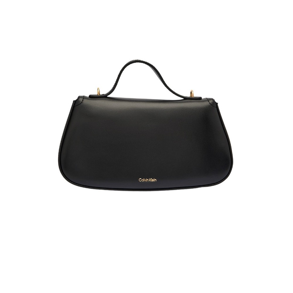 CALVIN KLEIN TOP HANDLE WITH CHAIN BAG ΤΣΑΝΤΑ ΓΥΝΑΙΚΕΙΑ BLACK