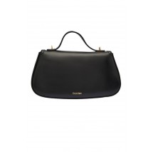 CALVIN KLEIN TOP HANDLE WITH CHAIN BAG ΤΣΑΝΤΑ ΓΥΝΑΙΚΕΙΑ BLACK