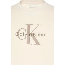 CALVIN KLEIN JEANS HERO MONOLOGO TEE T-SHIRT ΜΠΛΟΥΖΑ ΑΝΔΡΙΚΗ BEIGE