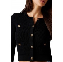 GUESS LS CN EMMIE CARDI SWTR ΖΑΚΕΤΑ ΓΥΝΑΙΚΕΙΑ BLACK