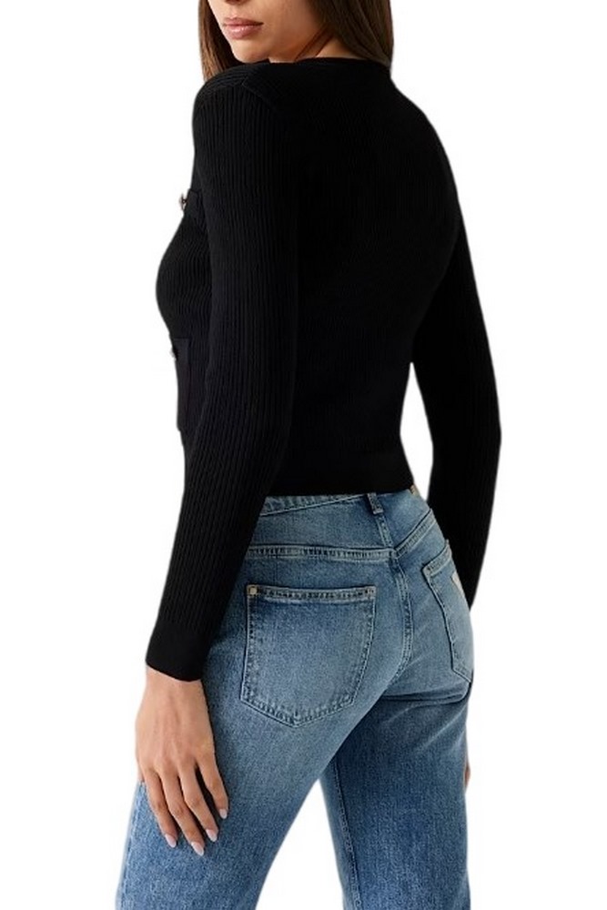 GUESS LS CN EMMIE CARDI SWTR ΖΑΚΕΤΑ ΓΥΝΑΙΚΕΙΑ BLACK