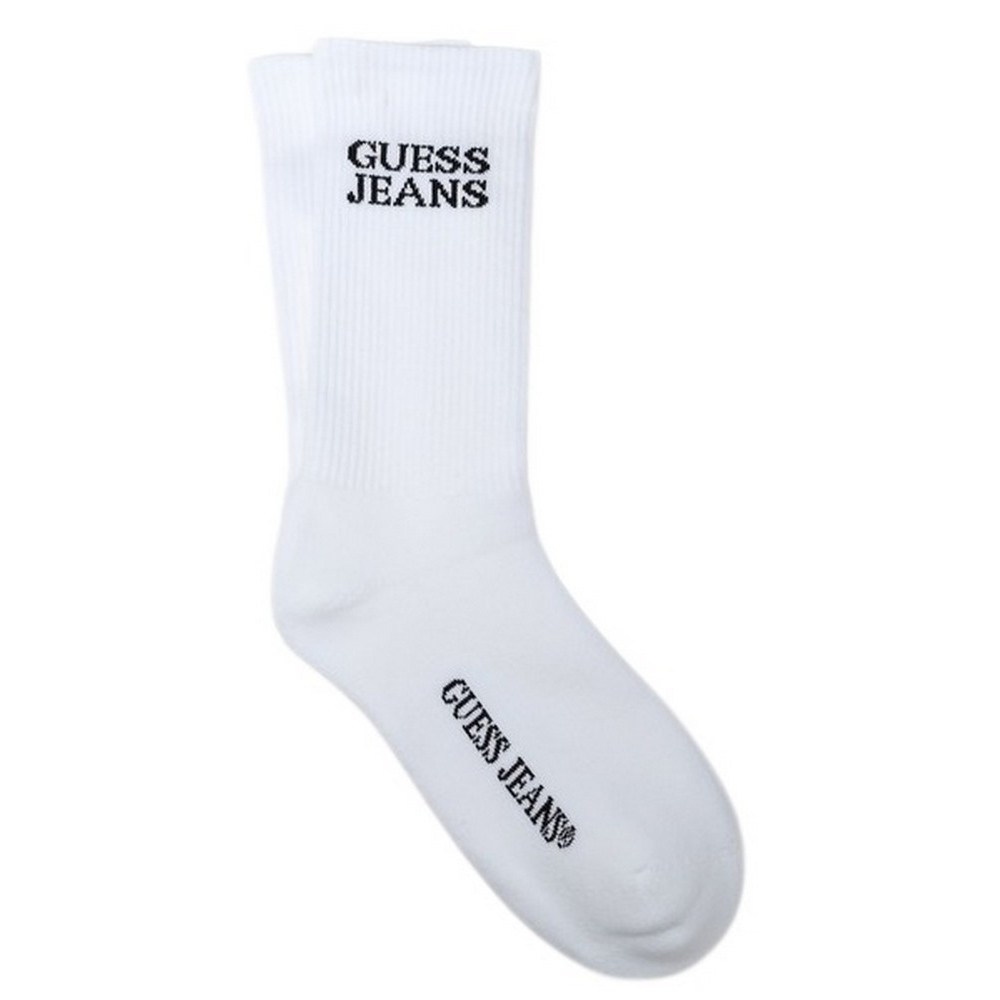 GUESS JEANS  UNISEX CREW SOCK ΚΑΛΤΣΕΣ ΑΝΔΡΙΚΕΣ WHITE