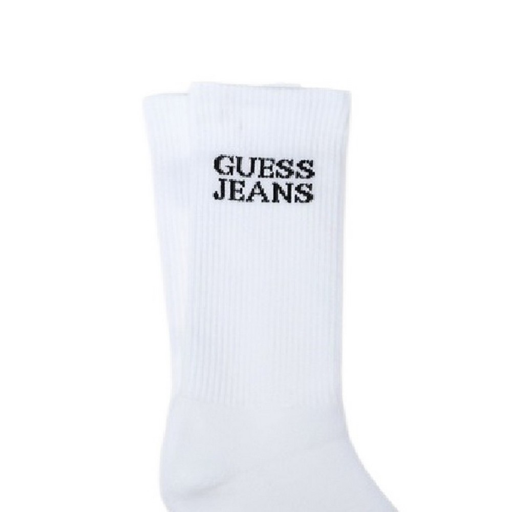 GUESS JEANS  UNISEX CREW SOCK ΚΑΛΤΣΕΣ ΑΝΔΡΙΚΕΣ WHITE