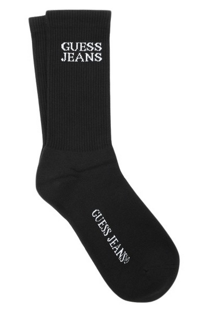 GUESS JEANS  UNISEX CREW SOCK ΚΑΛΤΣΕΣ ΑΝΔΡΙΚΕΣ BLACK