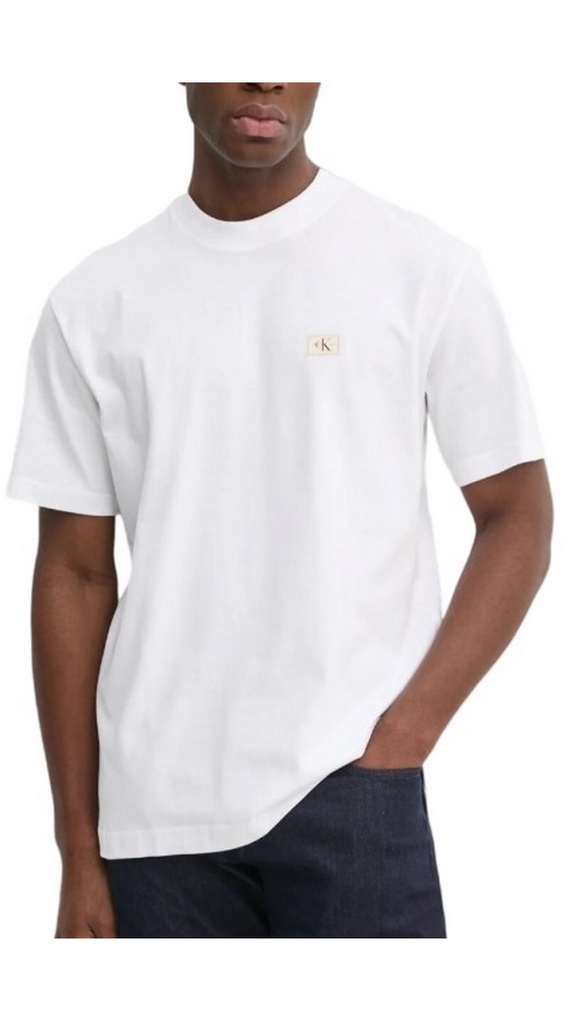 CALVIN KLEIN JEANS WOVEN LABEL RELAXED TEE T-SHIRT ΜΠΛΟΥΖΑ ΑΝΔΡΙΚΗ BRIGHT WHITE