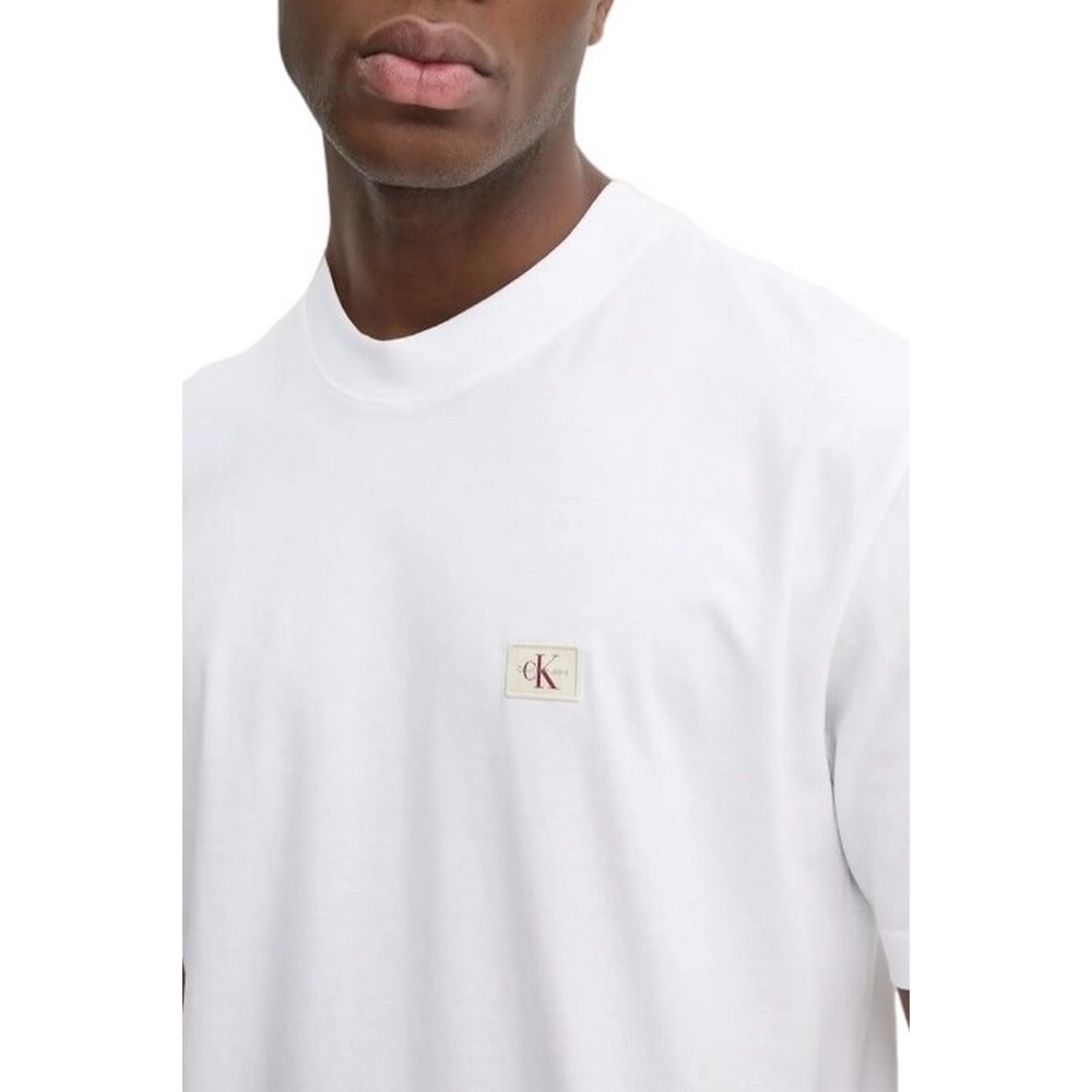 CALVIN KLEIN JEANS WOVEN LABEL RELAXED TEE T-SHIRT ΜΠΛΟΥΖΑ ΑΝΔΡΙΚΗ BRIGHT WHITE