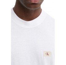 CALVIN KLEIN JEANS WOVEN LABEL RELAXED TEE T-SHIRT ΜΠΛΟΥΖΑ ΑΝΔΡΙΚΗ BRIGHT WHITE