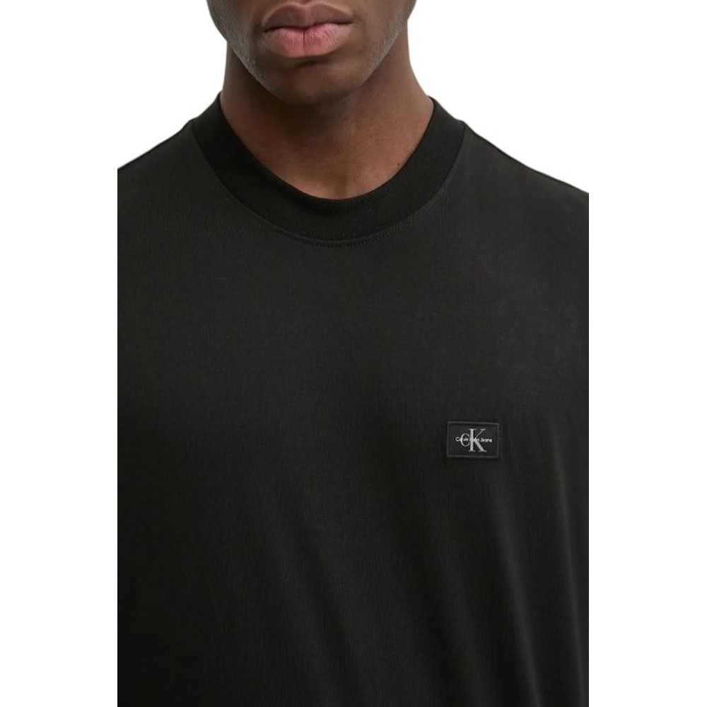 CALVIN KLEIN JEANS WOVEN LABEL RELAXED TEE T-SHIRT ΜΠΛΟΥΖΑ ΑΝΔΡΙΚΗ BLACK