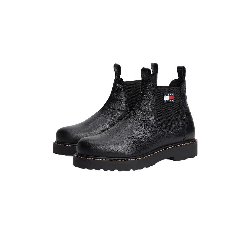 TOMMY JEANS ARCHIVE 01 TUMBLE CHELSEA WARM ΠΑΠΟΥΤΣΙ ΑΝΔΡΙΚΟ BLACK