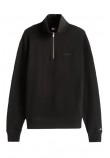 TOMMY JEANS RLX WAFFLE SCRIPT QRTR ZIP ΜΠΛΟΥΖΑ ΑΝΔΡΙΚΗ BLACK