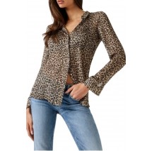 GUESS LS CLOUIS SHIRT ΠΟΥΚΑΜΙΣΟ ΓΥΝΑΙΚΕΙΟ ANIMAL PRINT