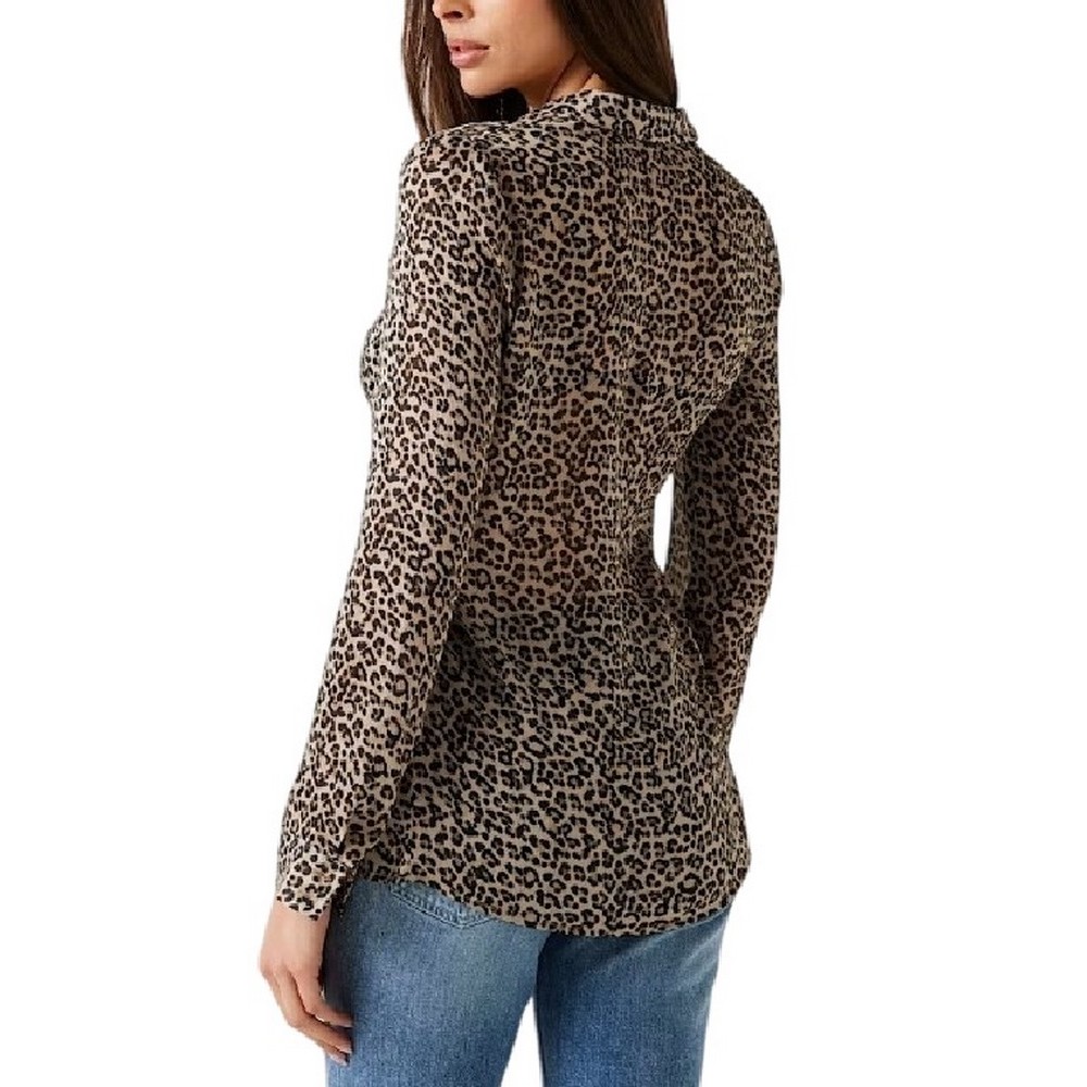 GUESS LS CLOUIS SHIRT ΠΟΥΚΑΜΙΣΟ ΓΥΝΑΙΚΕΙΟ ANIMAL PRINT
