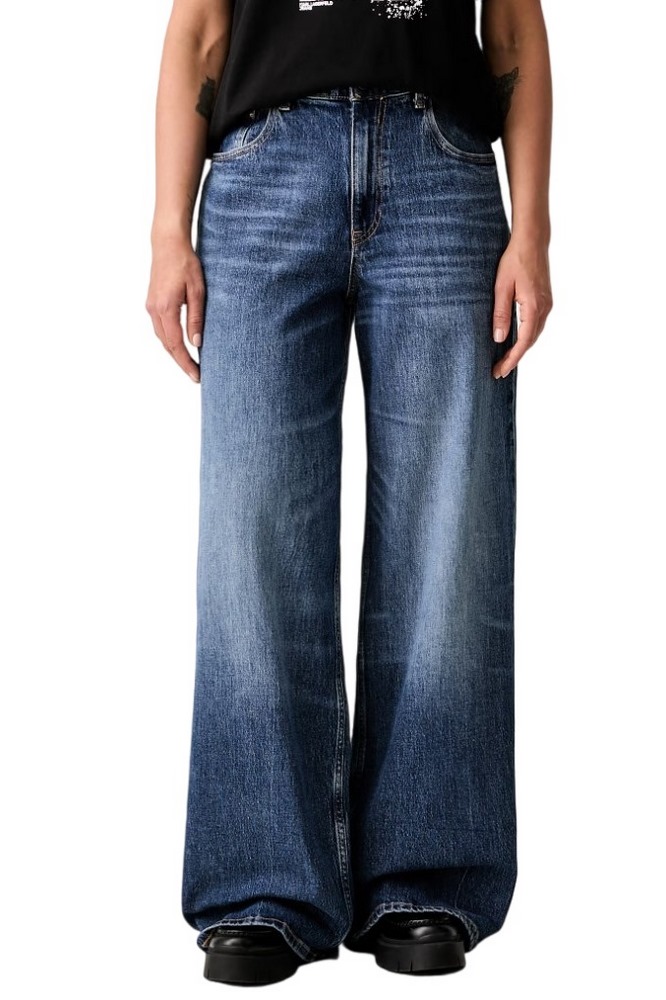 TOMMY JEANS CHARLIE MR LOOSE WD BJ0155 ΤΖΙΝ ΠΑΝΤΕΛΟΝΙ ΓΥΝΑΙΚΕΙΟ DENIM DARK