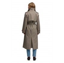 SUPERDRY MICRO CHECK TRENCH COAT ΚΑΜΠΑΡΝΤΙΝΑ ΓΥΝΑΙΚΕΙΑ BROWN