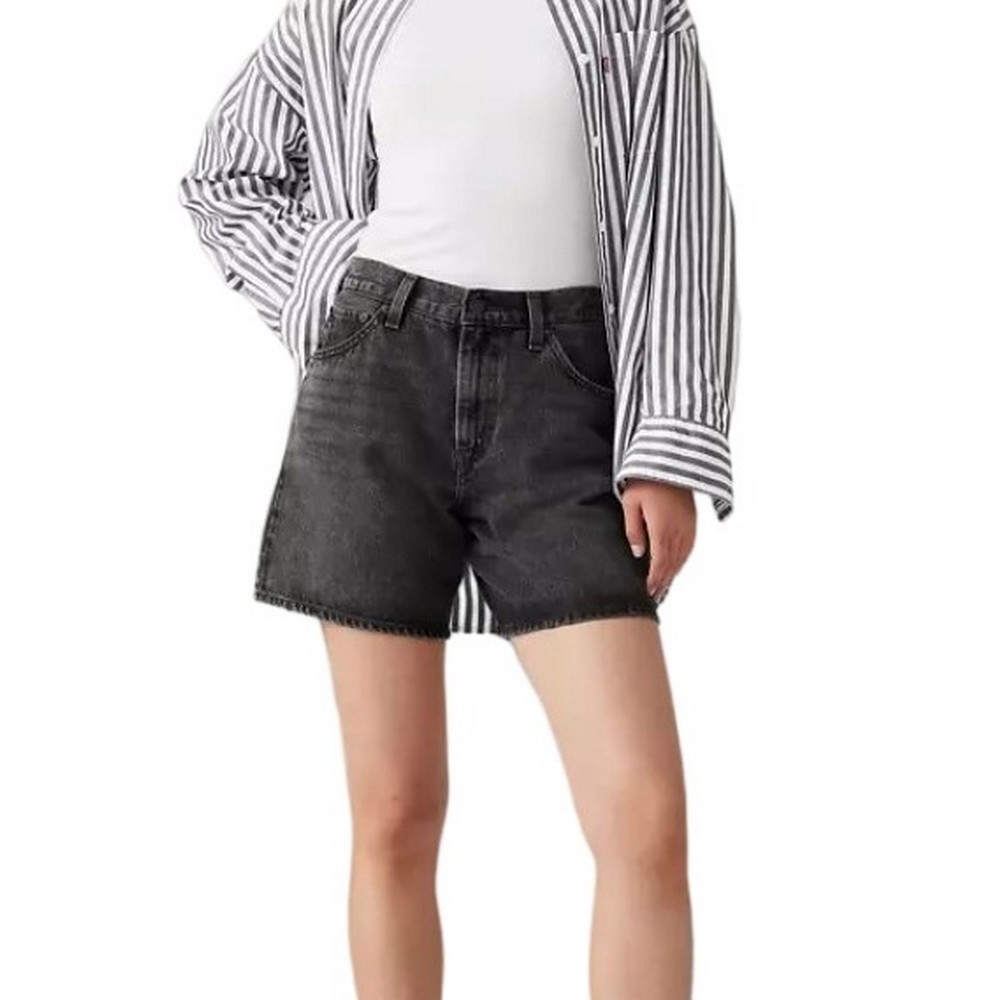 LEVIS HIGH BAGGY SHORT A93110003 ΣΟΡΤΣ ΓΥΝΑΙΚΕΙΟ BLACK DENIM