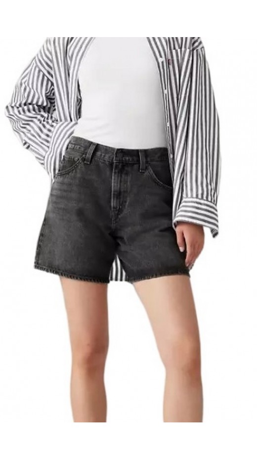 LEVIS HIGH BAGGY SHORT A93110003 ΣΟΡΤΣ ΓΥΝΑΙΚΕΙΟ BLACK DENIM