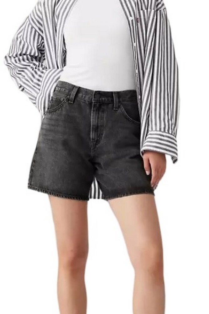 LEVIS HIGH BAGGY SHORT A93110003 ΣΟΡΤΣ ΓΥΝΑΙΚΕΙΟ BLACK DENIM