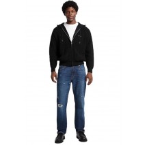 GUESS JEANS  LS ZIPPED HOODIE SWTR ΖΑΚΕΤΑ ΠΛΕΚΤΗ ΑΝΔΡΙΚΗ BLACK