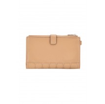 GUESS VALLA SLG DBL ZIP ORGANIZER ΠΟΡΤΟΦΟΛΙ ΓΥΝΑΙΚΕΙΟ BEIGE