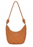 GUESS ADELASIA TOP ZIP SHOULDER BAG ΤΣΑΝΤΑ ΓΥΝΑΙΚΕΙΑ CARAMEL