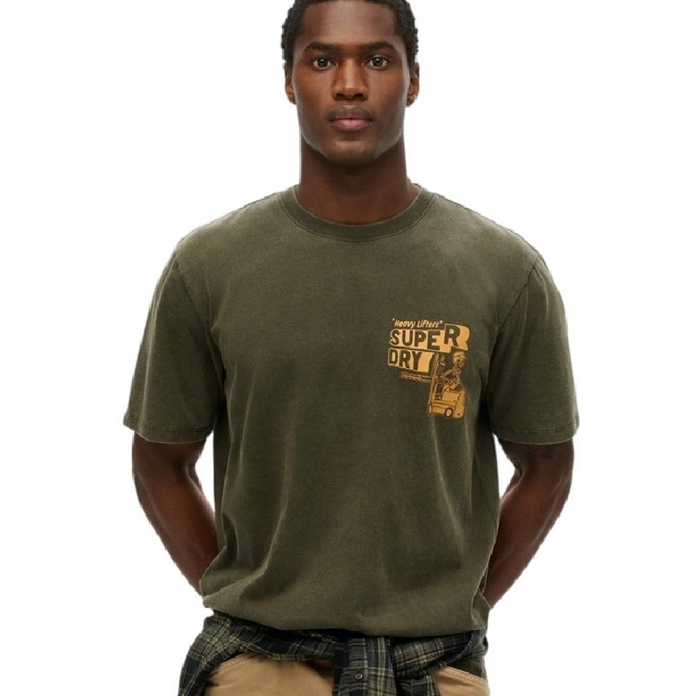 SUPERDRY D2 OVIN TRADE TOOLS LOOSE TEE T-SHIRT ΜΠΛΟΥΖΑ ΑΝΔΡΙΚΗ GREEN