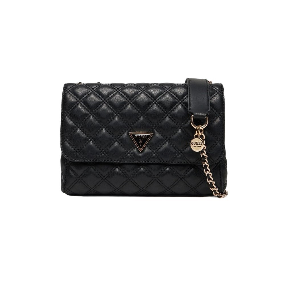GUESS GIULLY II 2 COMP CNVRTBLE FLAP ΤΣΑΝΤΑ ΓΥΝΑΙΚΕΙΑ BLACK