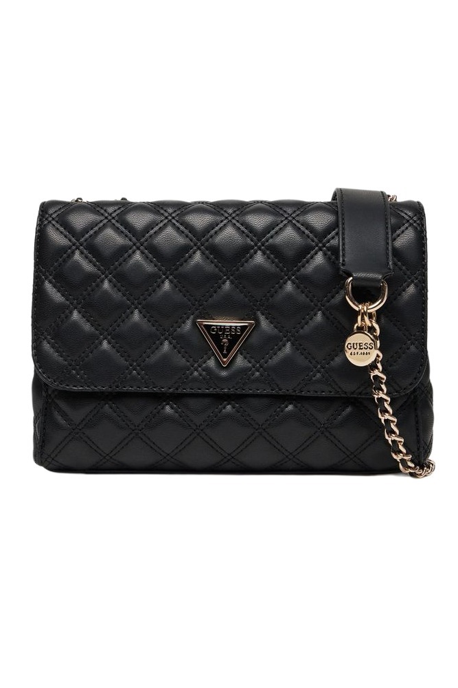GUESS GIULLY II 2 COMP CNVRTBLE FLAP ΤΣΑΝΤΑ ΓΥΝΑΙΚΕΙΑ BLACK